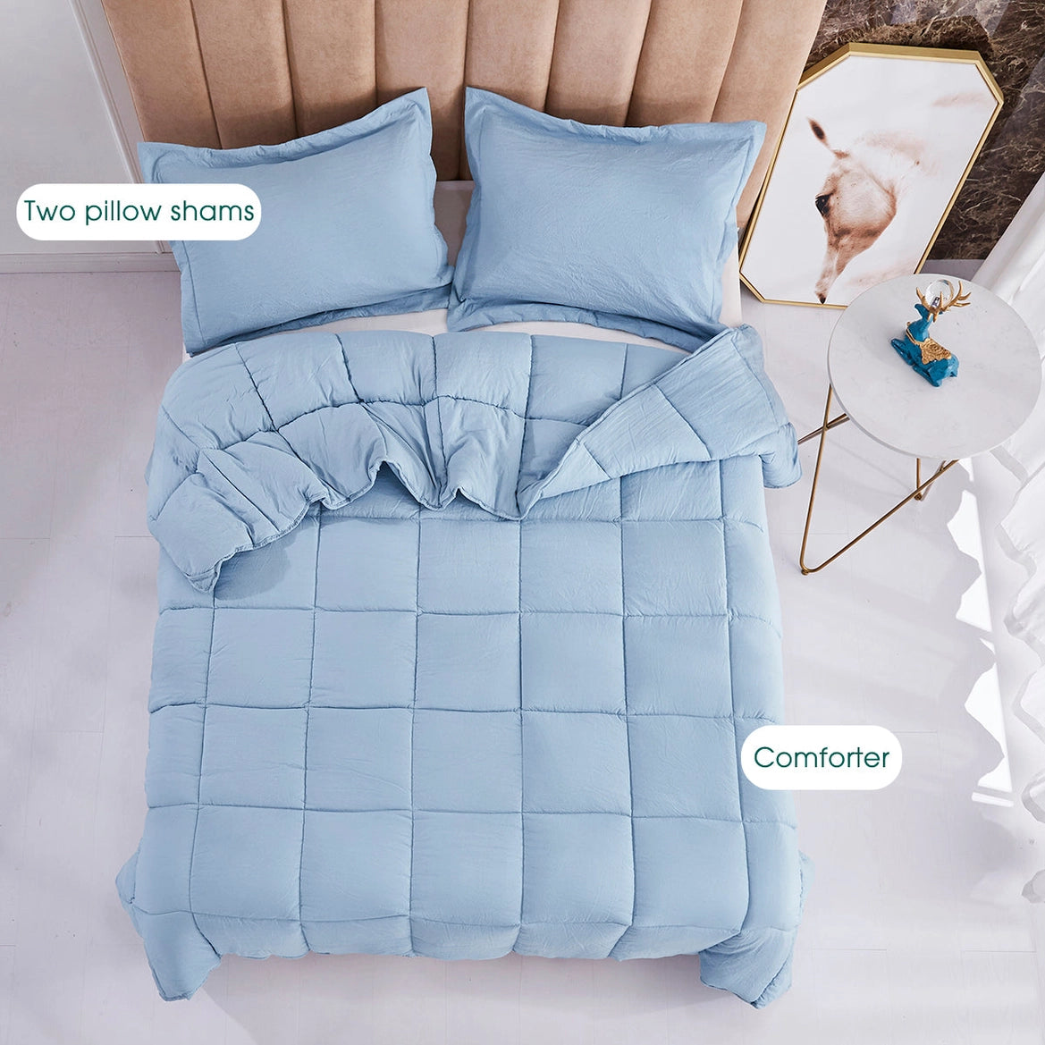All Season Chic Prewashed Fabric Down Alternative Comforters