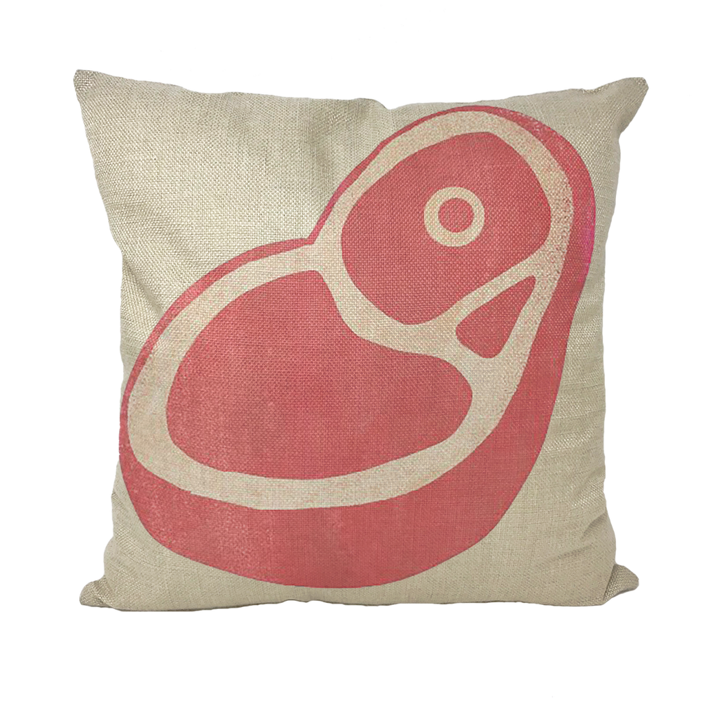 Beef Throw Pillow with Insert