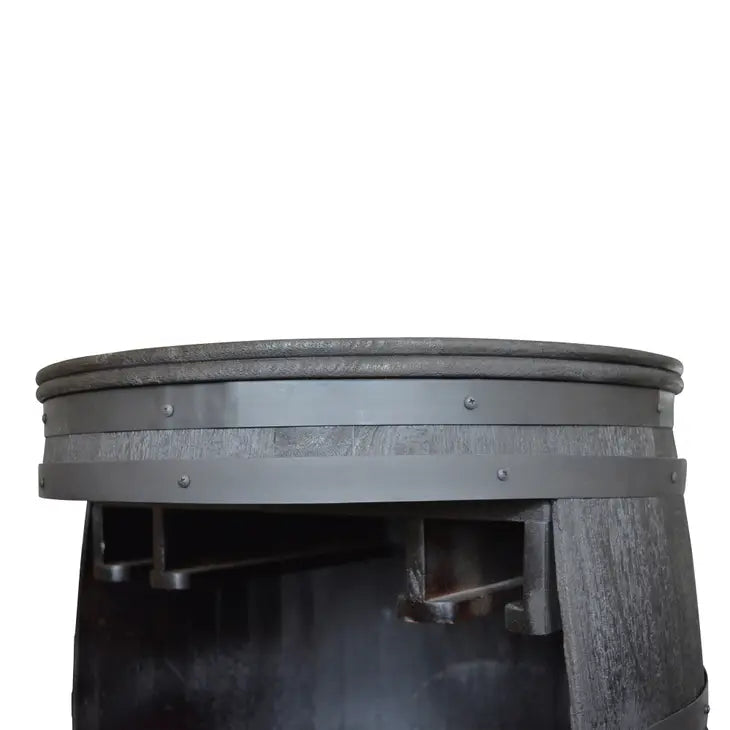 Wine Rack, Rosey-Black Bar Barrel