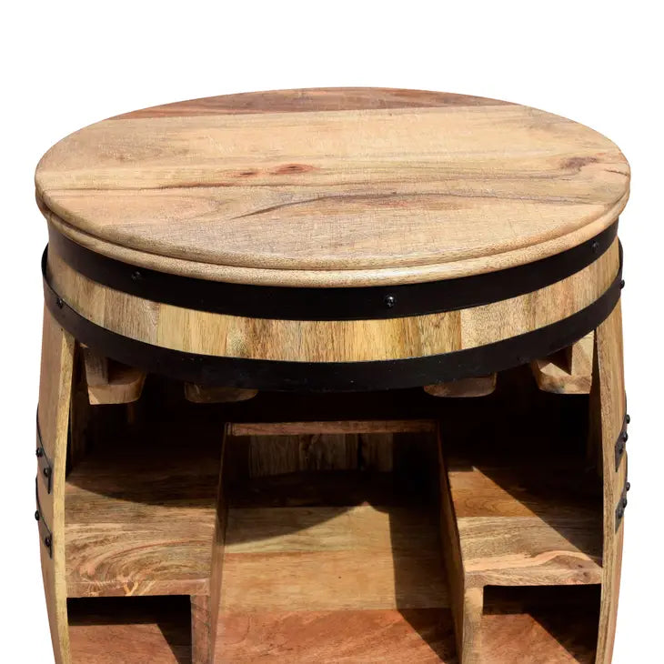 Wine Rack, Rosey Raw-Say Bar Barrel