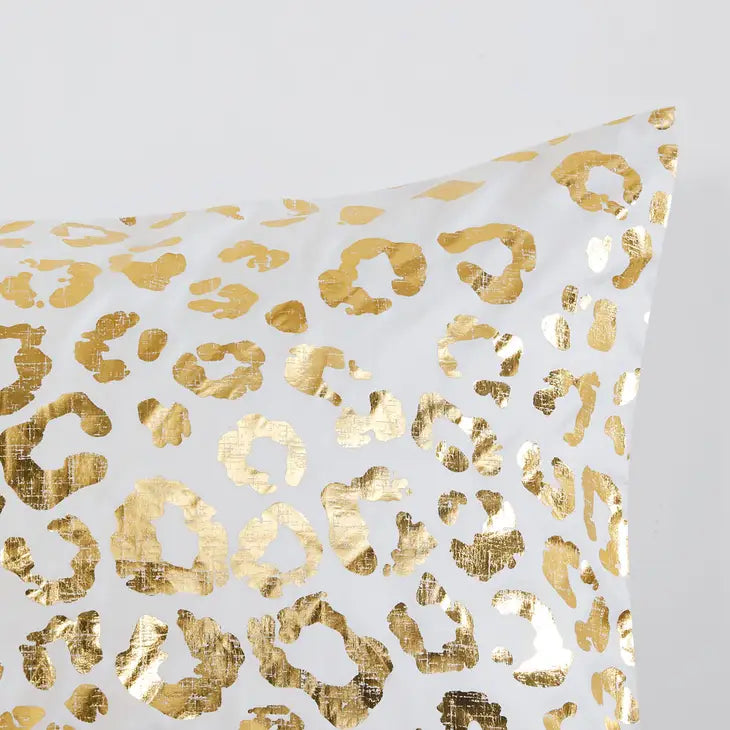 Gold Leopard Comforter/Duvet Cover Set