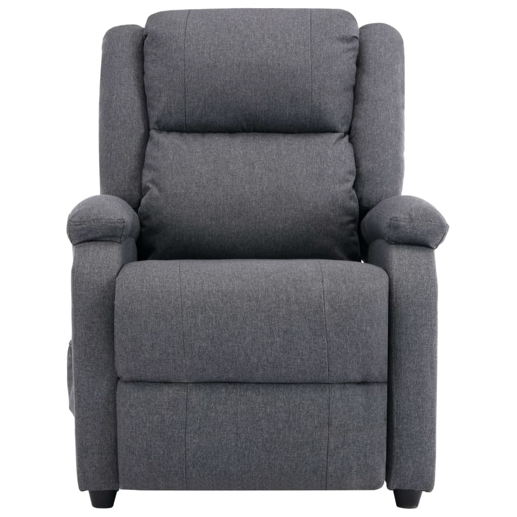 Massage Recliner Dark Gray Fabric