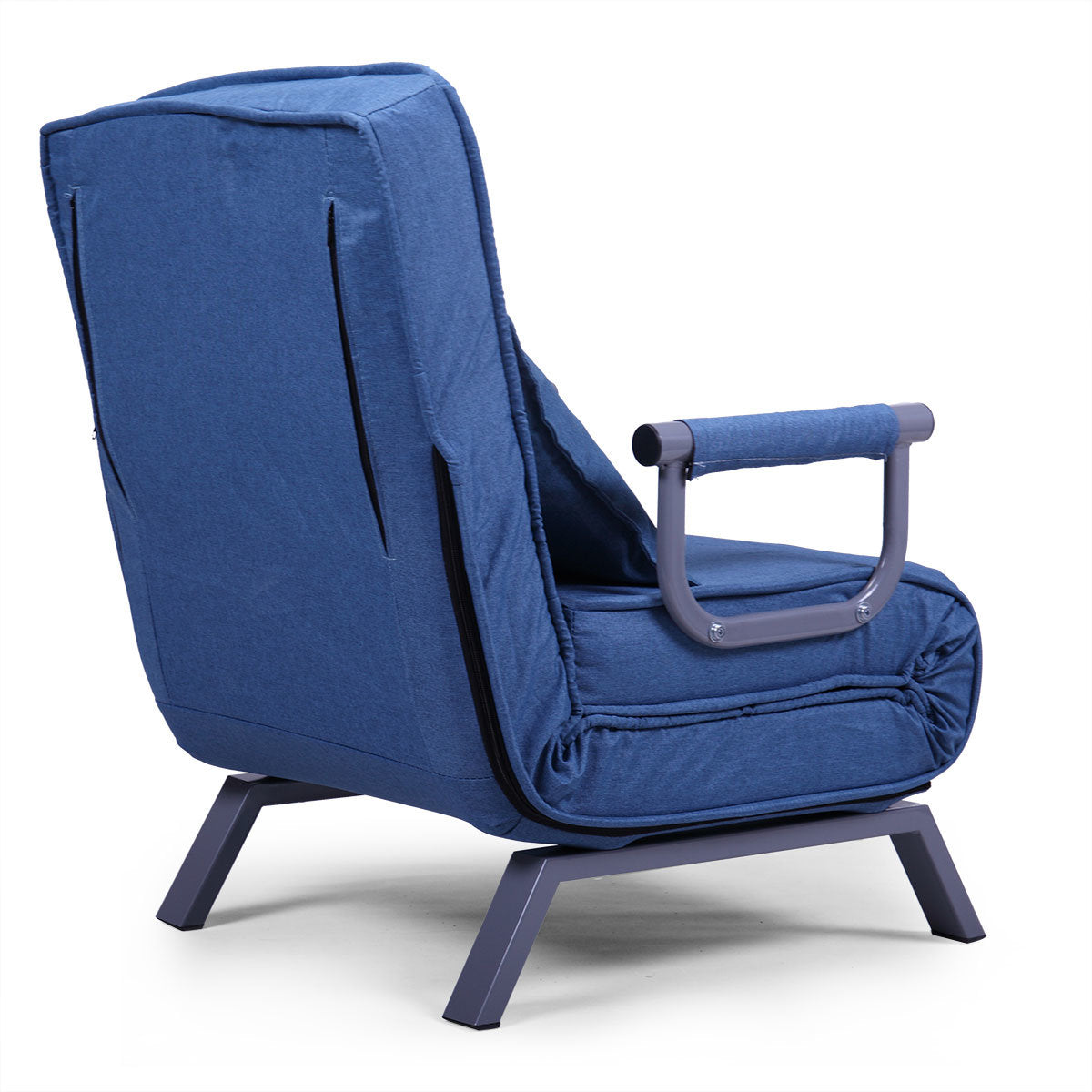 Adjustable Folding Dual-Purpose Lounge Chair Sofa Bed Recliner Gray