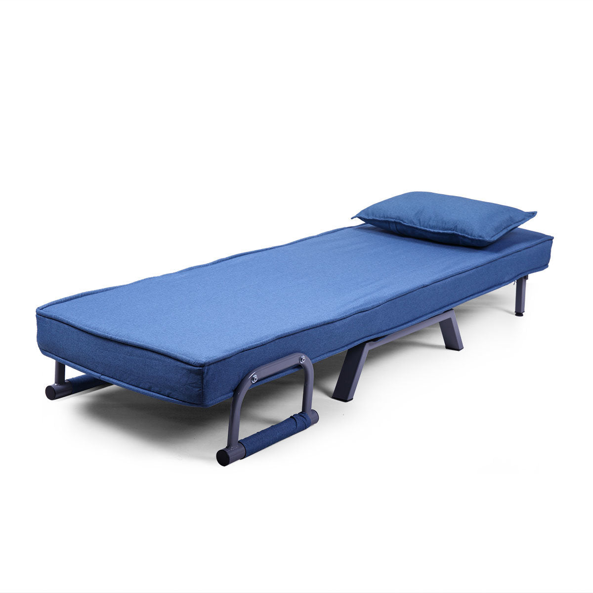 Adjustable Folding Dual-Purpose Lounge Chair Sofa Bed Recliner Gray