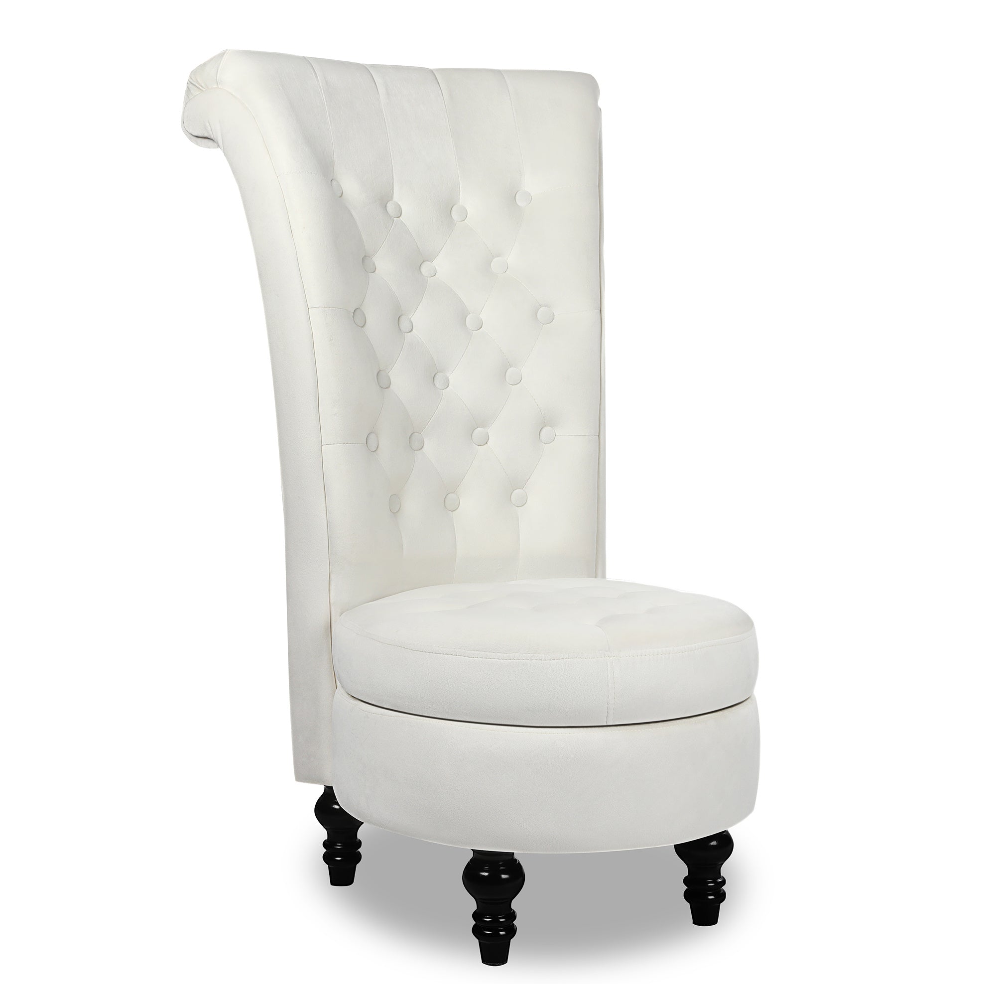 Royal Velvet High Back Armless Chair