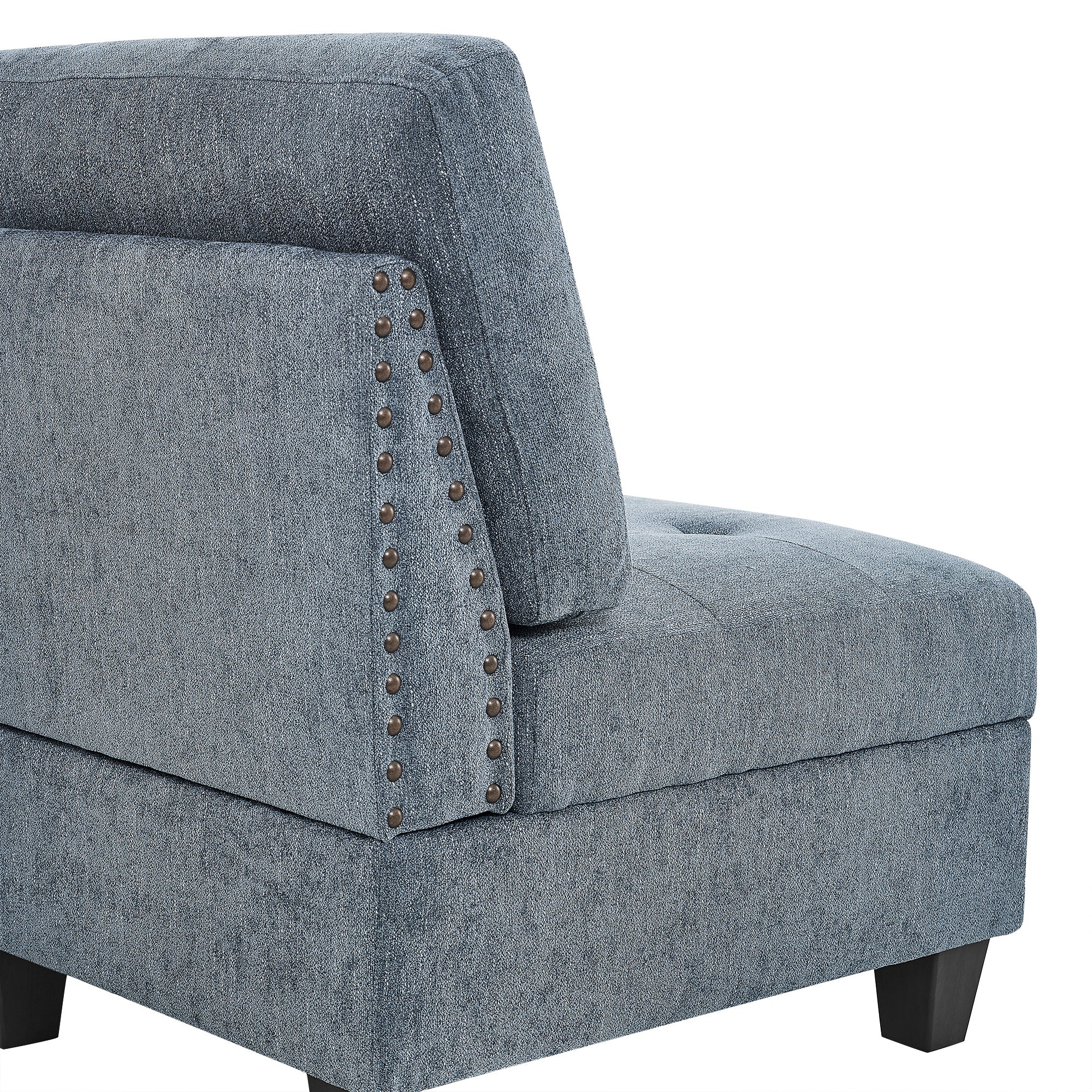 Single Chair for Modular Sectional - Navy (26.5"x31.5"x36")