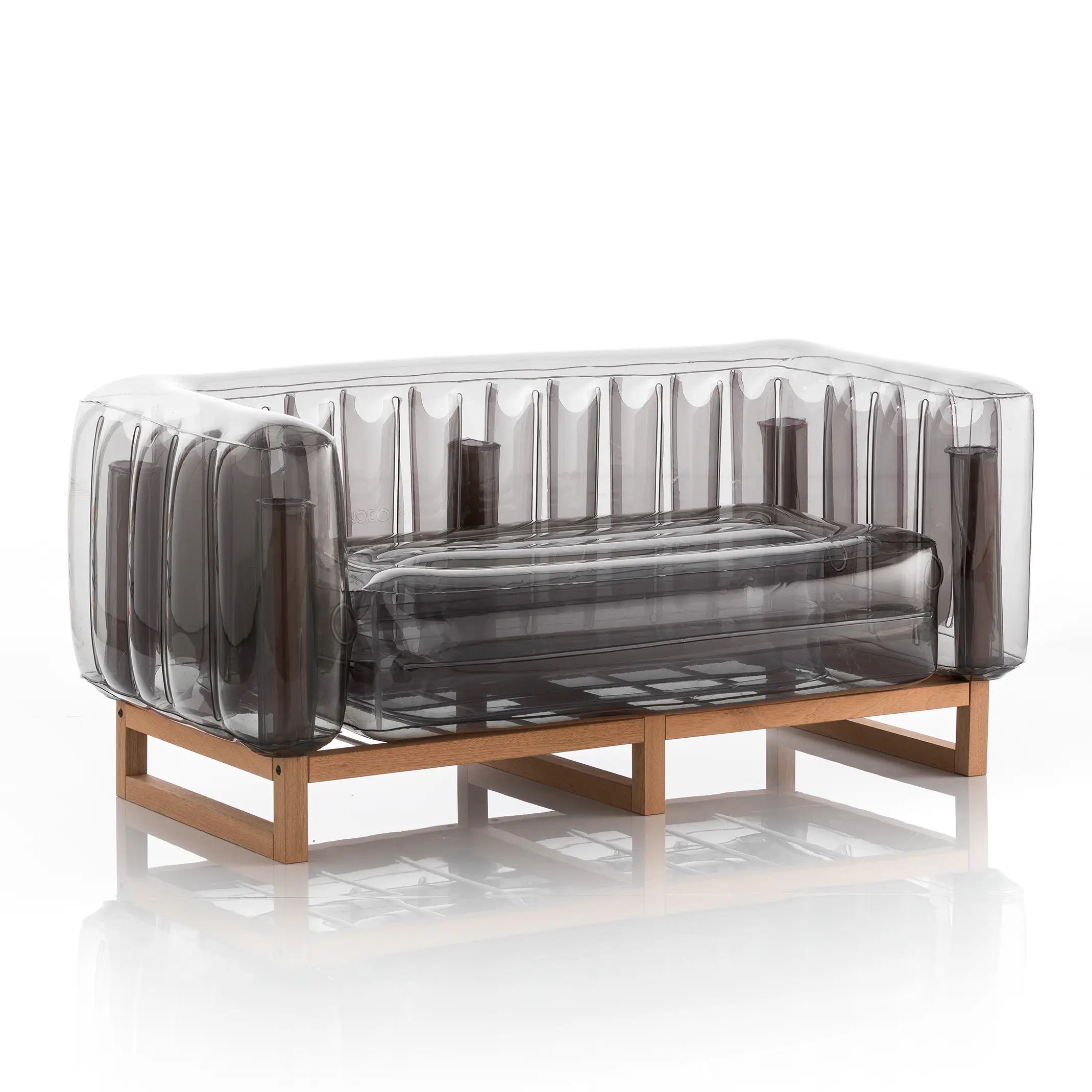 EKO Sofa in Aluminum and TPU Crystal Orange