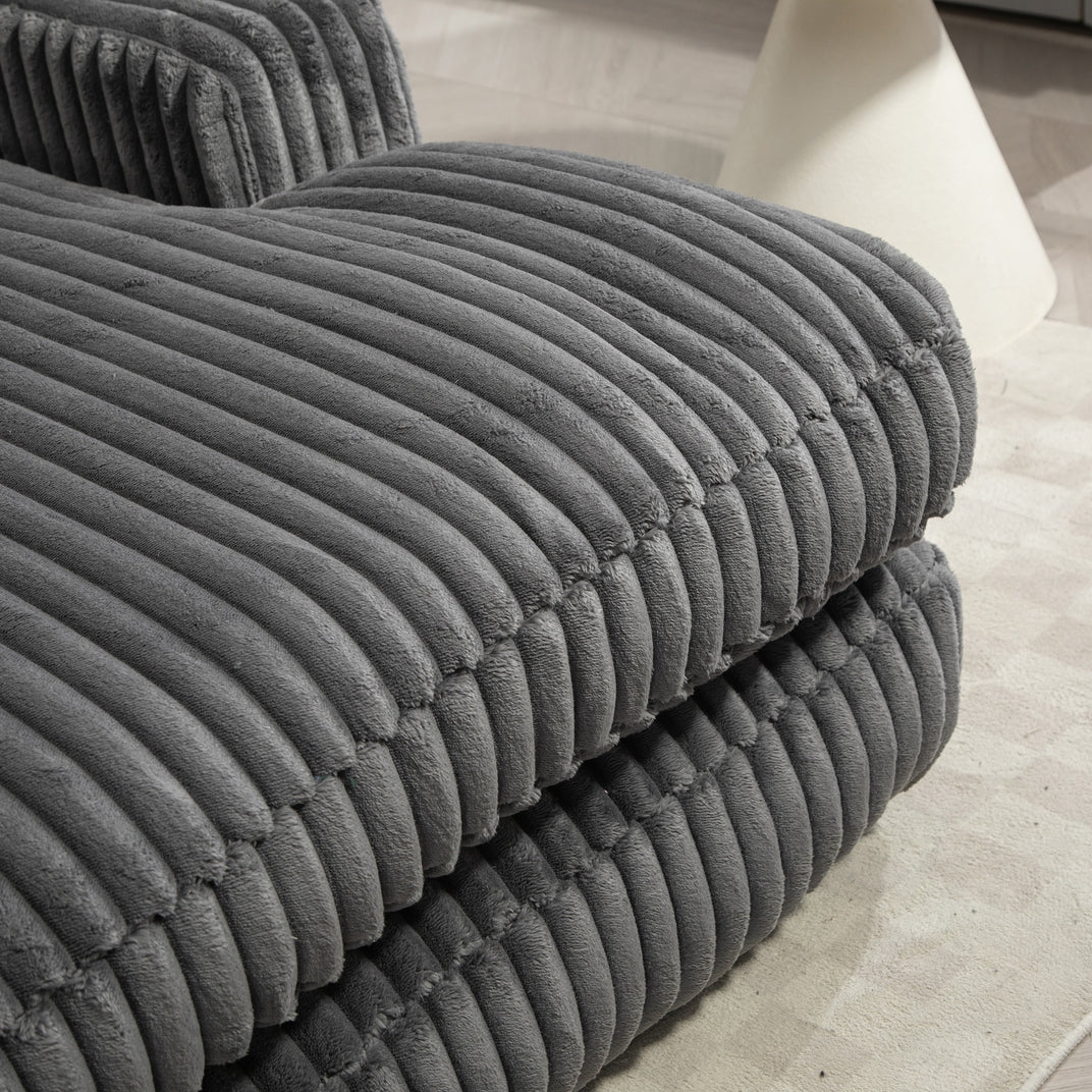 Convertible Sofa Bed with Adjustable Backrest-Grey/Green