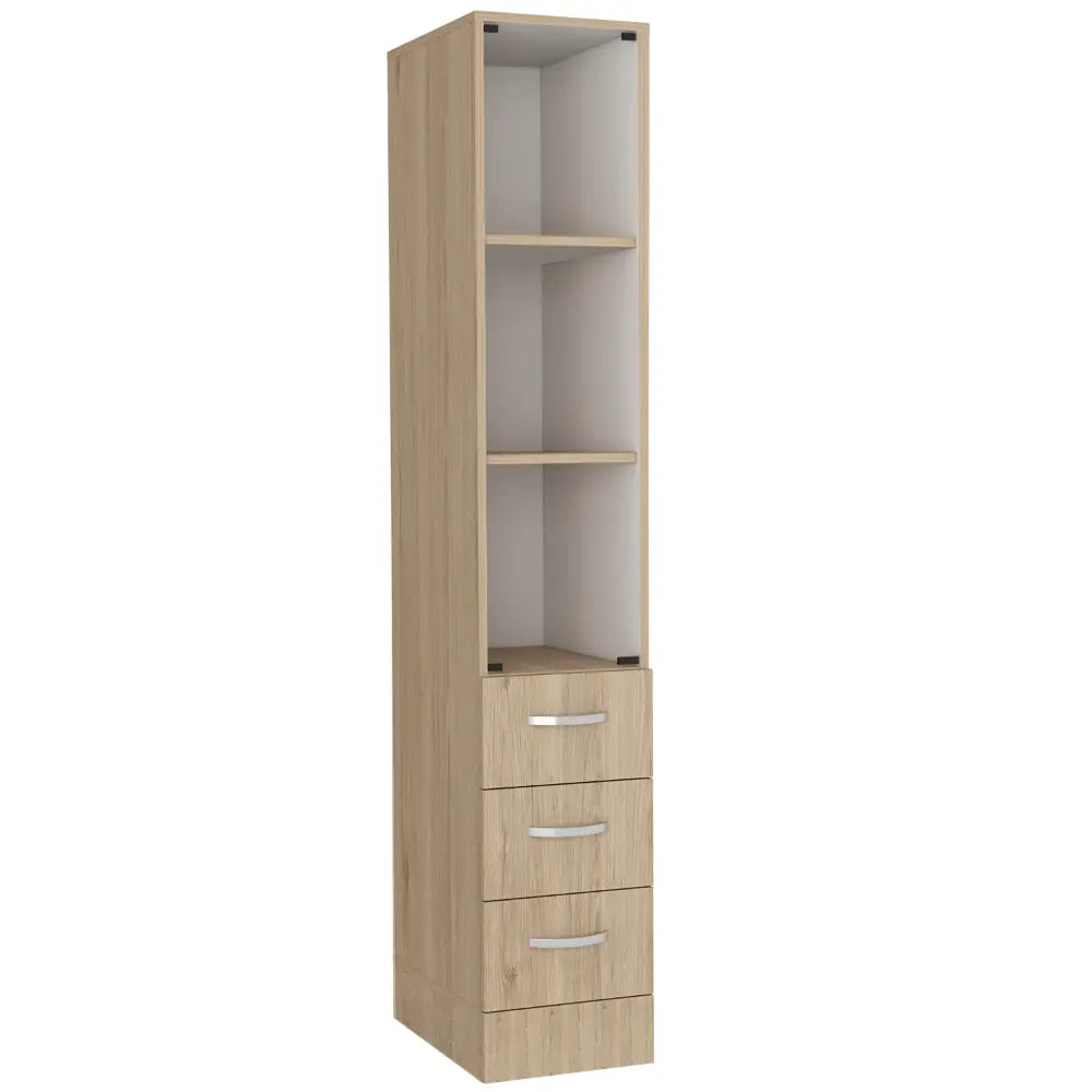 Magna Linen Cabinet, Light Pine/White