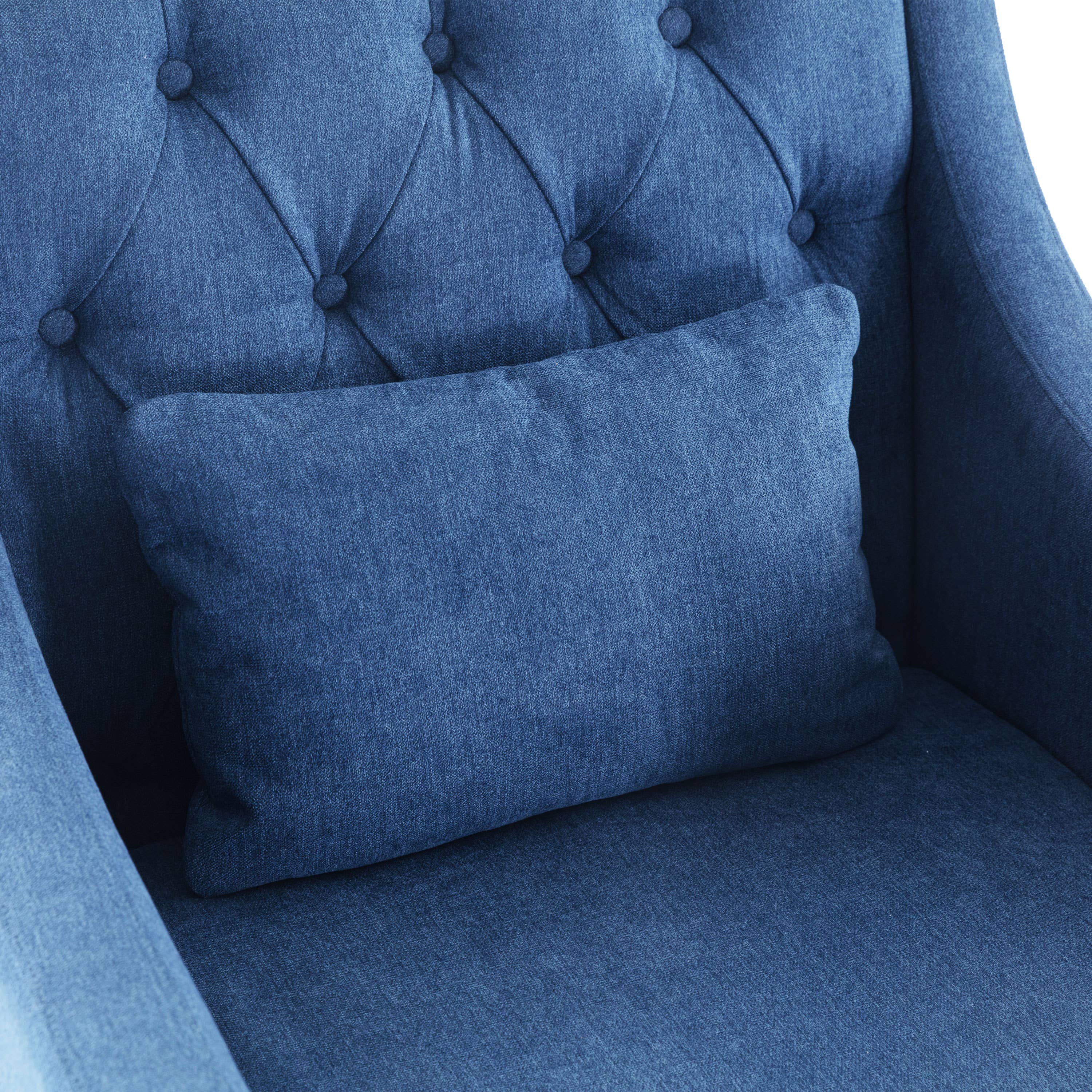 Mid-Century Accent Chair W/Lumbar Pillow