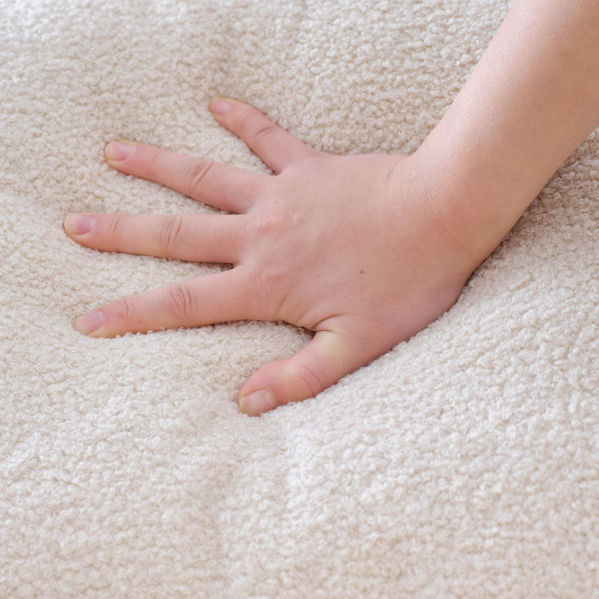 Modern Upholstered Rocking Chair with Solid Wood Legs, High Backrest, Side Pocket, and Comfy Armrests – Nursery Glider and Living Room Accent Chair