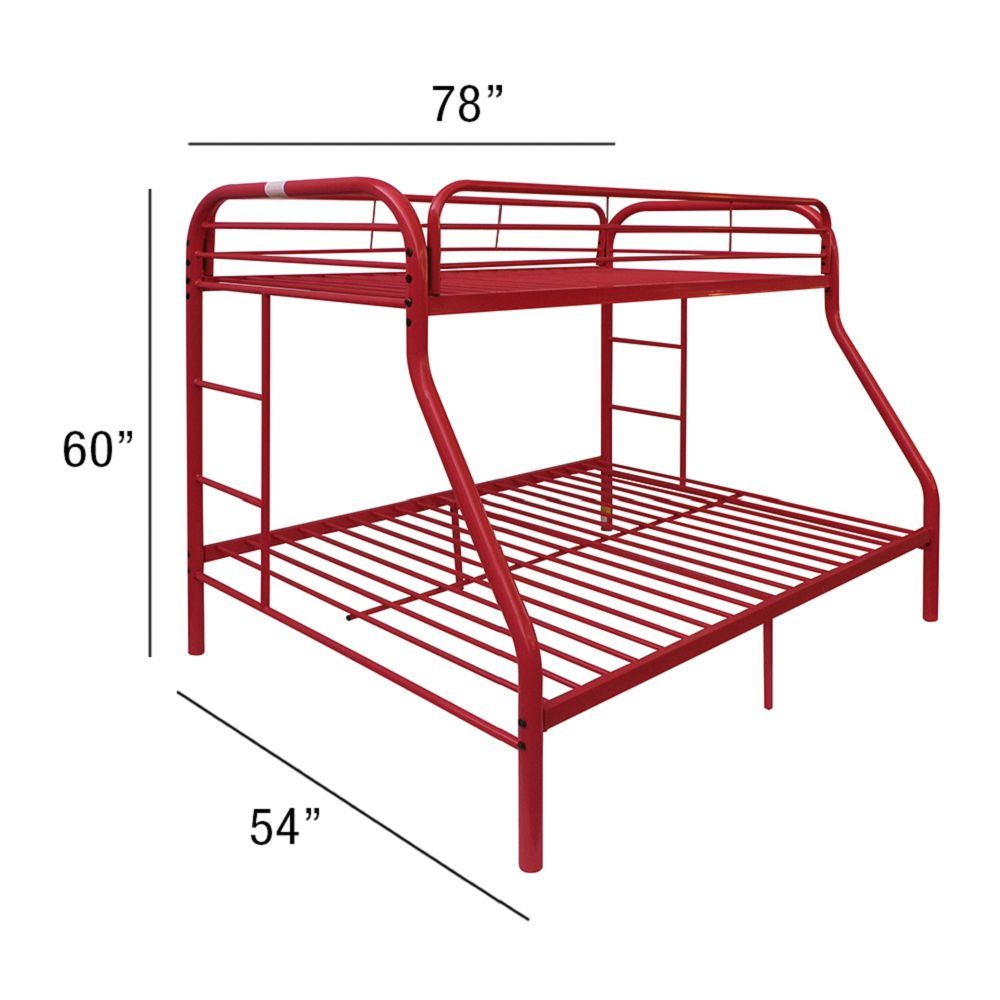 ACME Tritan Bunk Bed (Twin/Full) in Red 02053RD