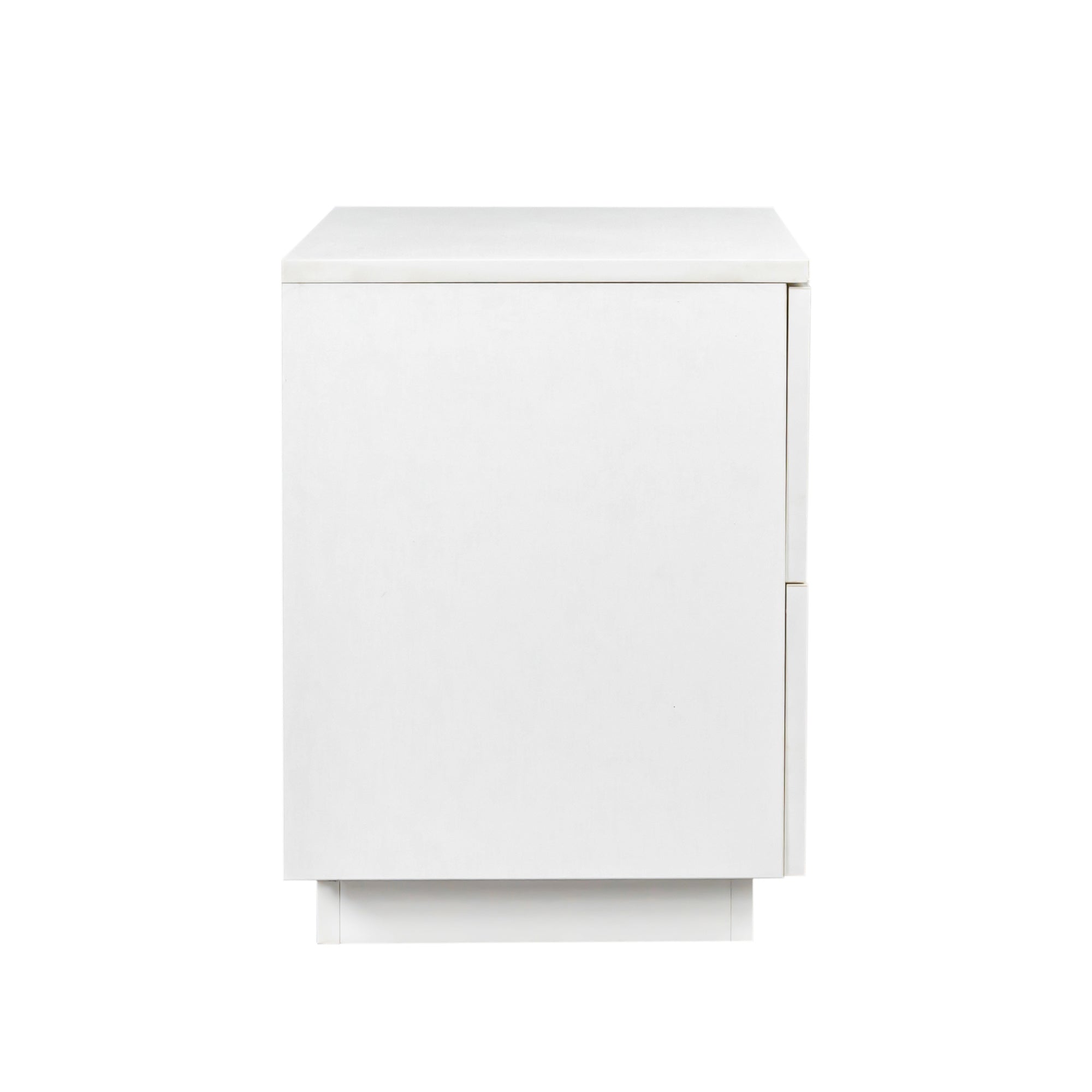 Modern High Gloss UV Night Stand with 2 drawers & LED lights