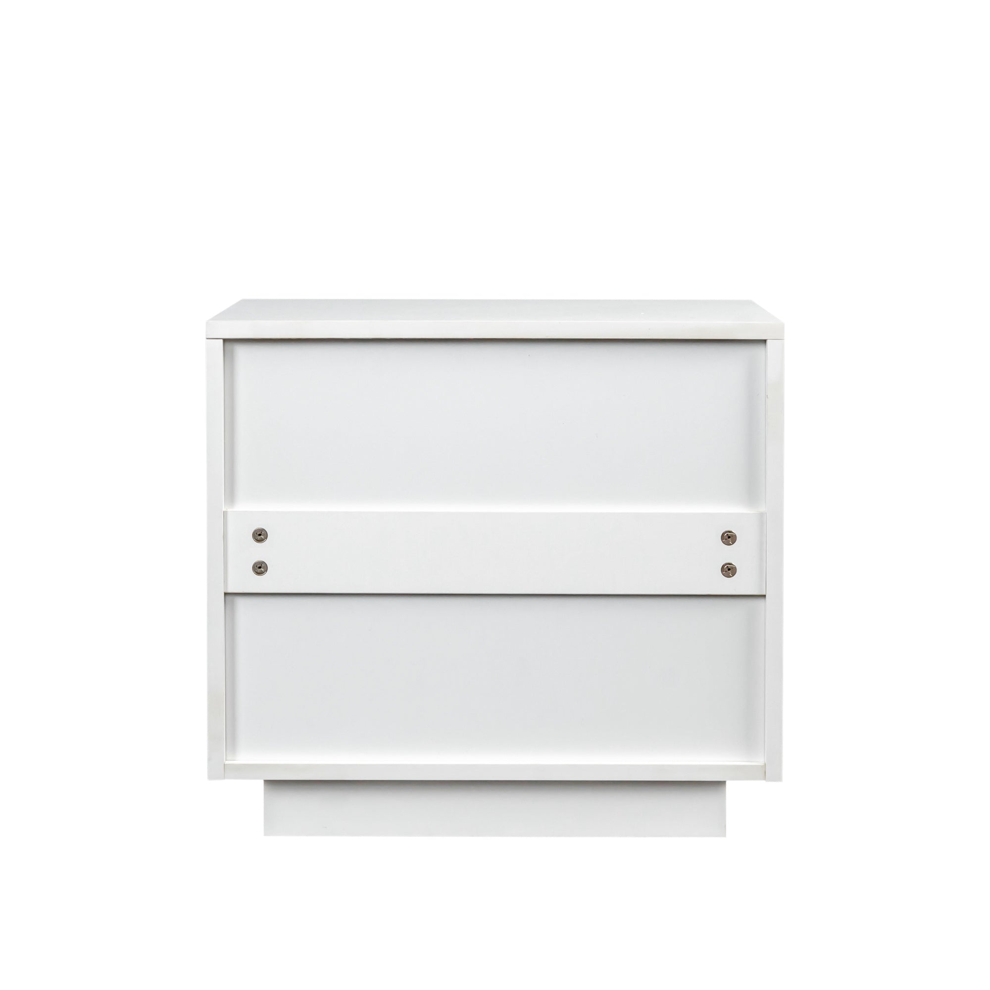 Modern High Gloss UV Night Stand with 2 drawers & LED lights