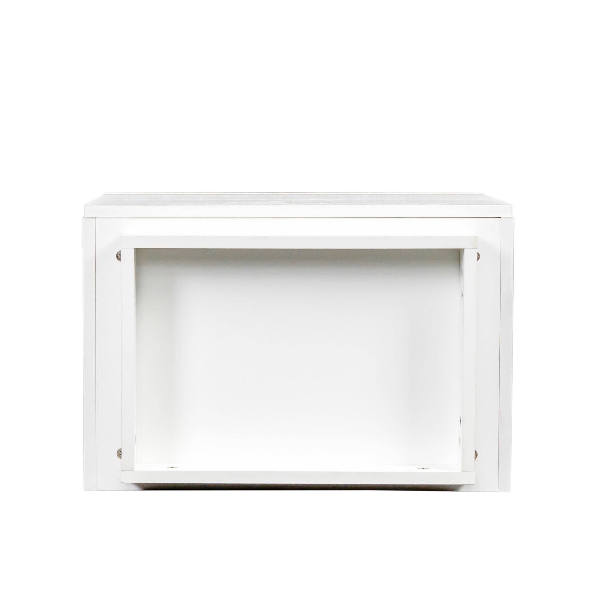 Modern High Gloss UV Night Stand with 2 drawers & LED lights