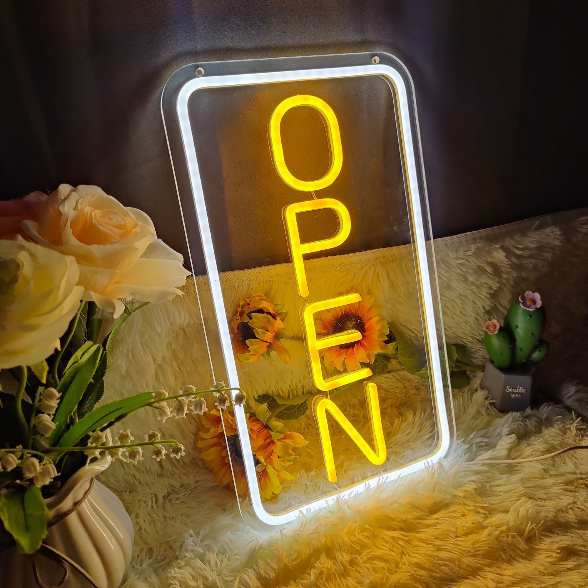 OPEN - USB-Powered LED Neon Sign for Wall Decor