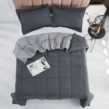 3-Piece All Season Lightweight Down Alternative Comforter Set – Ultra-Soft, Breathable & Eco-Friendly