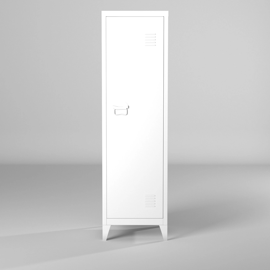 Metal Multifunctional Versatile Storage Cabinet – Durable White & Black Organizer for Home, Office, or Garage - 15.2" x 54.1"