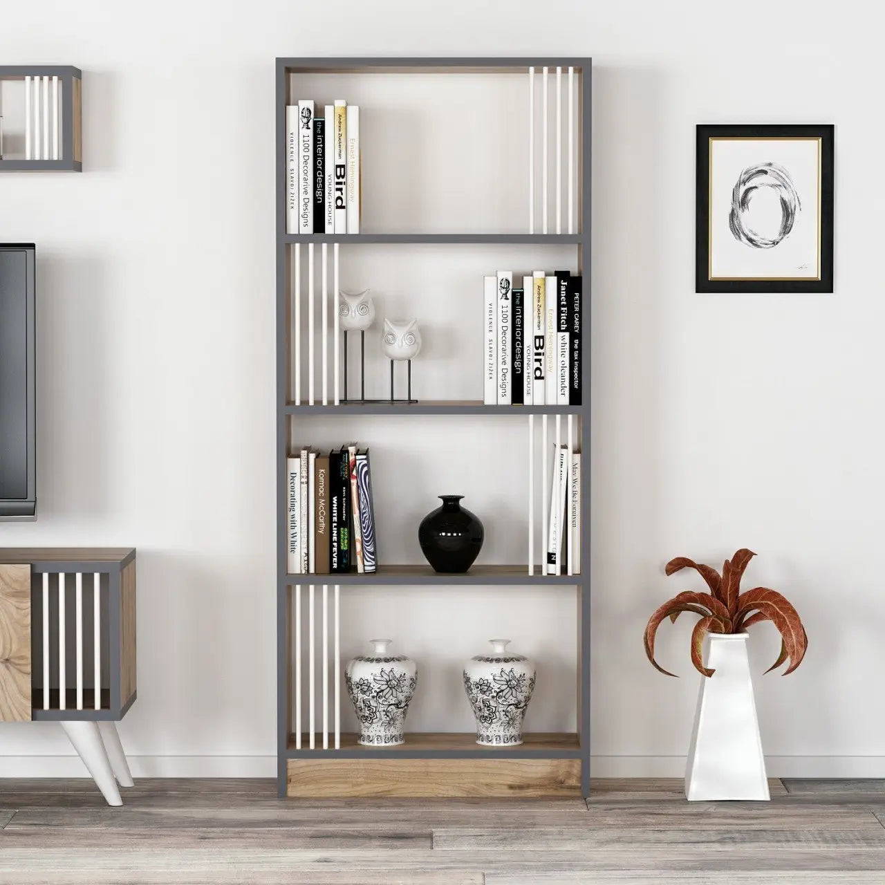Homelante Negro Large Bookcase