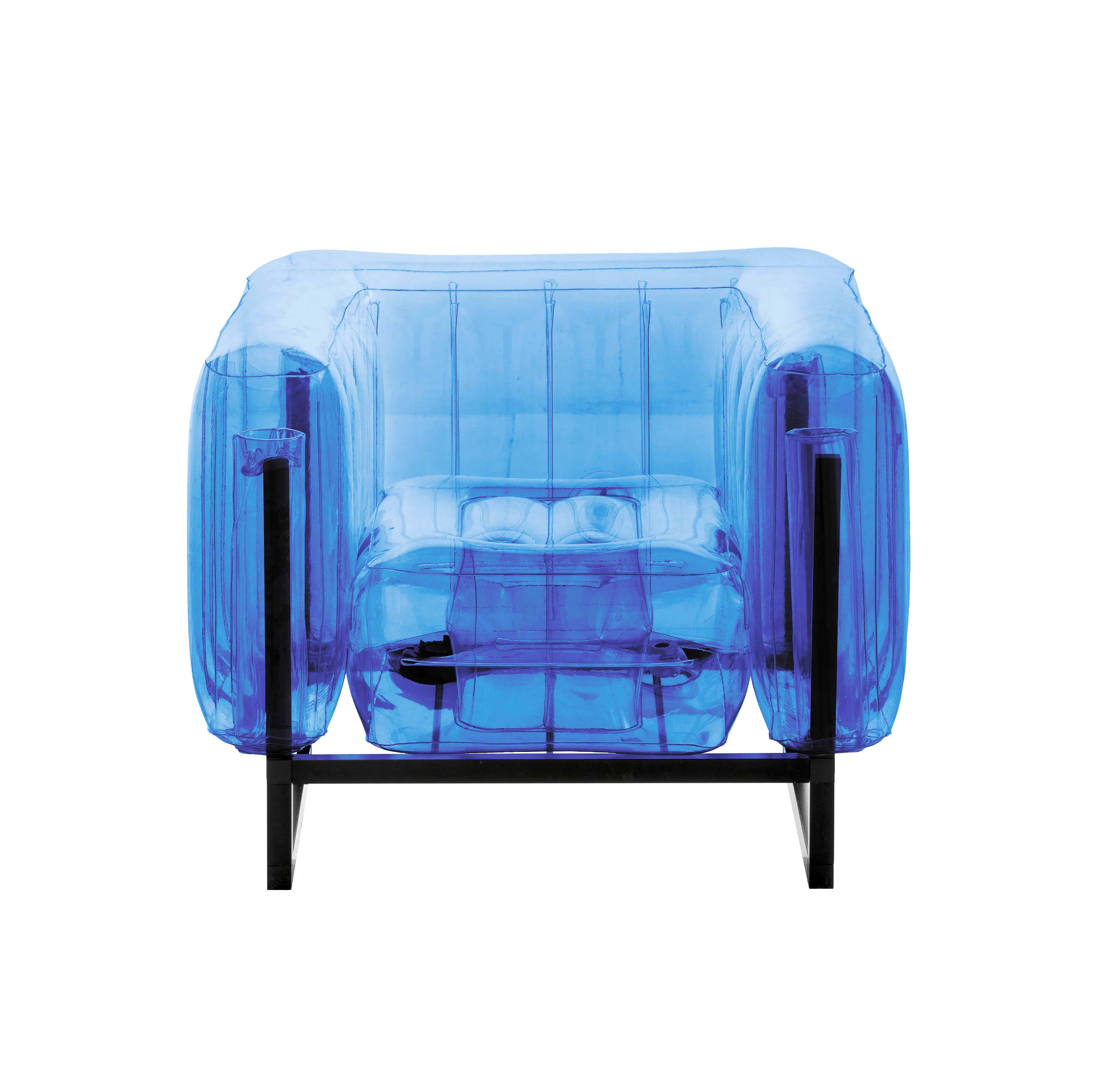 Crystal Blue Design Aluminum and TPU Armchair