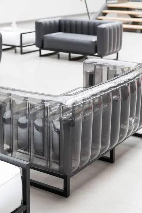 Crystal Black Aluminum and TPU EKO Sofa