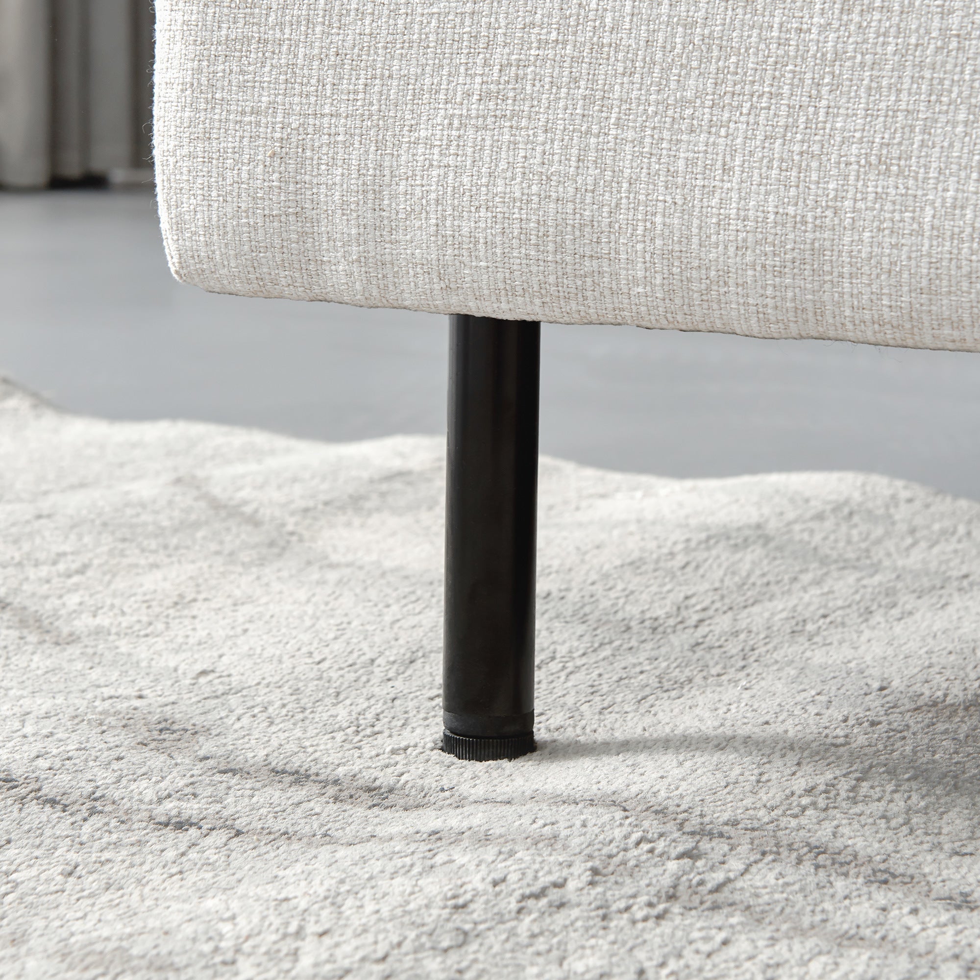 L-Shaped Linen Sectional Sofa With Left Chaise - Beige