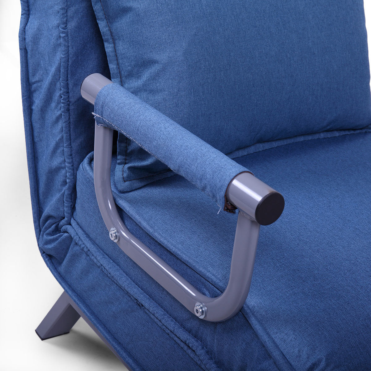 Adjustable Folding Dual-Purpose Lounge Chair Sofa Bed Recliner Gray