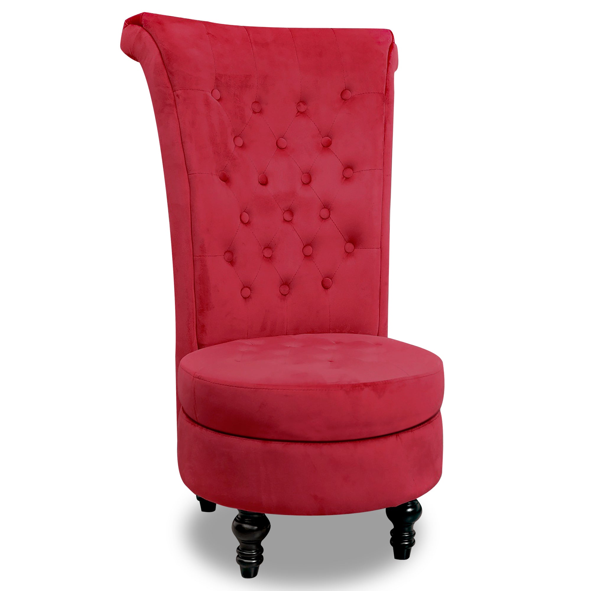 Royal Velvet High Back Armless Chair