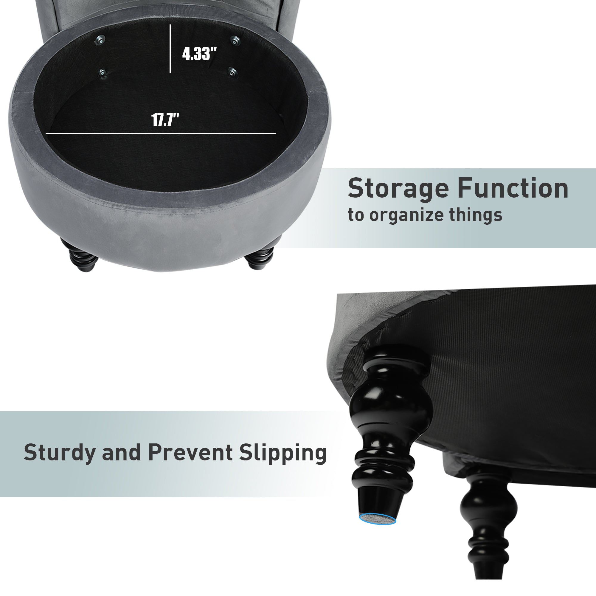 Royal Velvet High Back Armless Chair