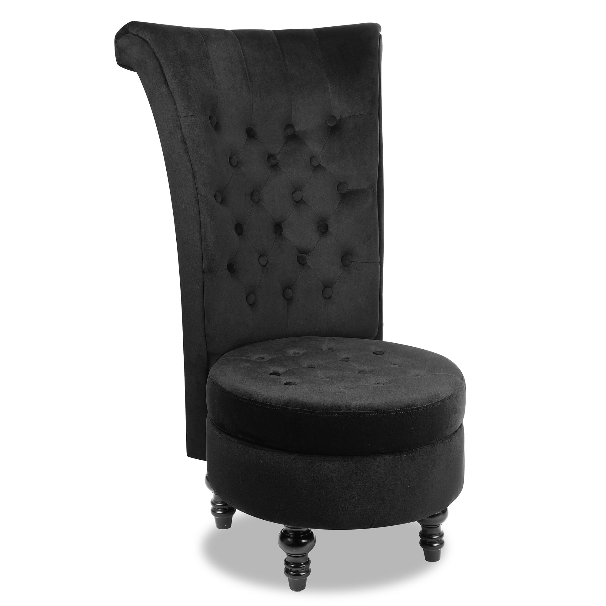 Royal Velvet High Back Armless Chair