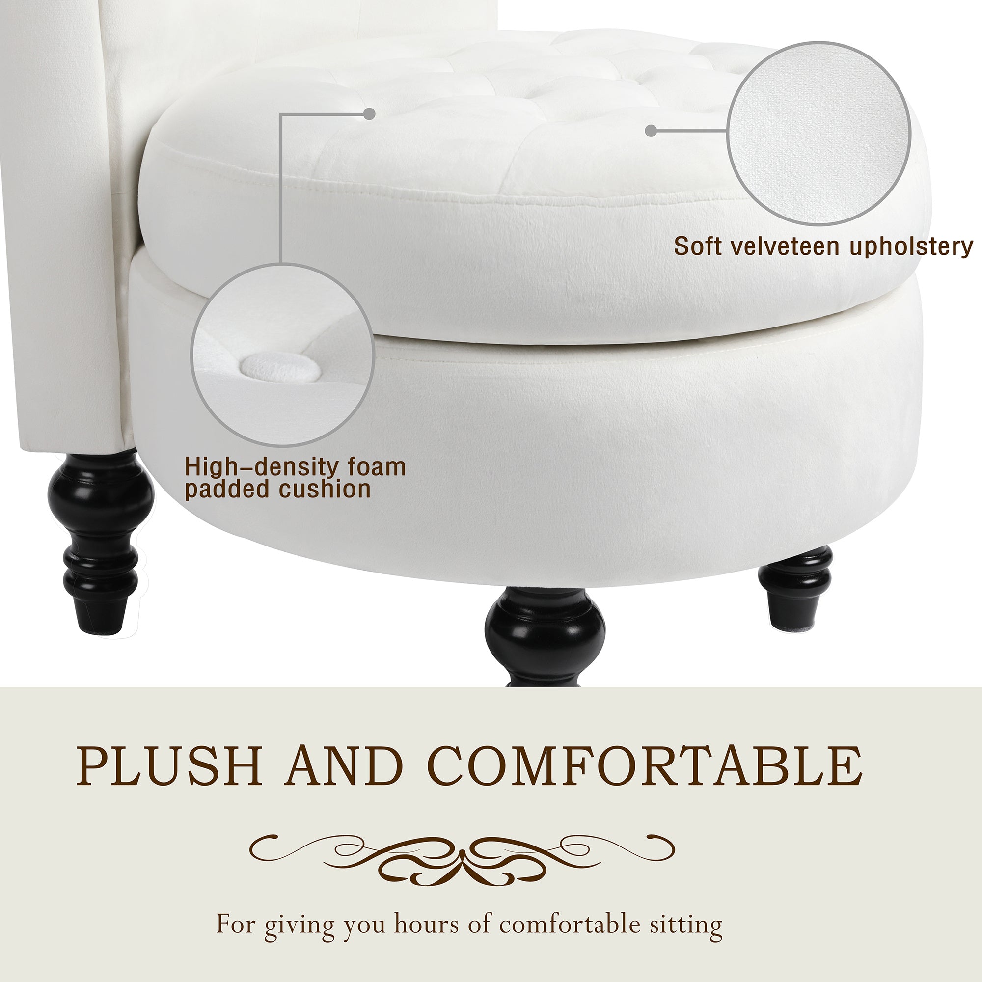 Royal Velvet High Back Armless Chair