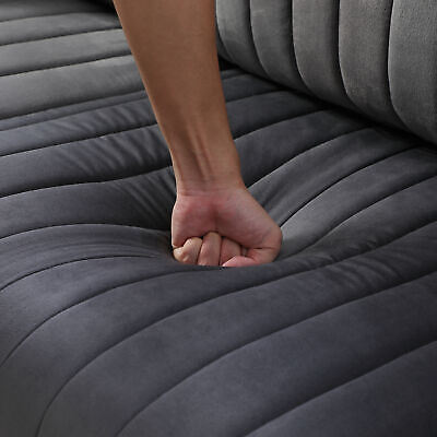 3 Piece Living Room Set with 1 Two Seat Sofa And 2 Armchair, 4 Throw Pillows