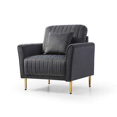 3 Piece Living Room Set with 1 Two Seat Sofa And 2 Armchair, 4 Throw Pillows